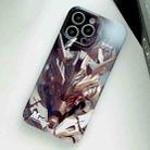 For iPhone 14 Pro Painted Pattern Precise Hole PC Phone Case(Golden Robot) - 1