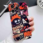 For iPhone 14 Pro Painted Pattern Precise Hole PC Phone Case(Orange Comics) - 1