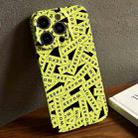 For iPhone 14 Pro Max Painted Pattern Precise Hole PC Phone Case(Green Label) - 1