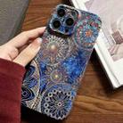 For iPhone 14 Pro Max Painted Pattern Precise Hole PC Phone Case(Abstract Flower) - 1