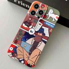 For iPhone 14 Pro Max Painted Pattern Precise Hole PC Phone Case(Holiday Uncle) - 1