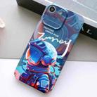 For iPhone SE 2022 / 2020 / 8 / 7 Painted Pattern Precise Hole PC Phone Case(Blue Paint Astronaut) - 1