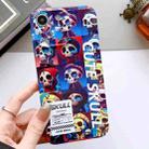 For iPhone SE 2022 / 2020 / 8 / 7 Painted Pattern Precise Hole PC Phone Case(Cute Skull) - 1