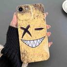 For iPhone SE 2022 / 2020 / 8 / 7 Painted Pattern Precise Hole PC Phone Case(Yellow Background Smiling) - 1