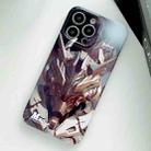 For iPhone 13 Pro Max Painted Pattern Precise Hole PC Phone Case(Golden Robot) - 1