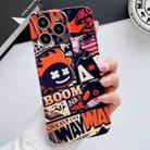 For iPhone 13 Pro Max Painted Pattern Precise Hole PC Phone Case(Orange Comics) - 1
