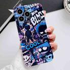 For iPhone 13 Pro Painted Pattern Precise Hole PC Phone Case(Purple Comics) - 1