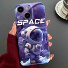 For iPhone 13 Painted Pattern Precise Hole PC Phone Case(Purple Astronaut) - 1