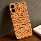 For iPhone 12 Painted Pattern Precise Hole PC Phone Case(Orange Label) - 1