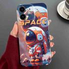 For iPhone 12 Painted Pattern Precise Hole PC Phone Case(Orange Astronaut) - 1
