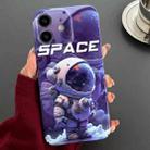 For iPhone 12 Painted Pattern Precise Hole PC Phone Case(Purple Astronaut) - 1