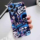 For iPhone 12 Painted Pattern Precise Hole PC Phone Case(Purple Comics) - 1