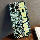 For iPhone 11 Pro Max Painted Pattern Precise Hole PC Phone Case(Green SCR) - 1