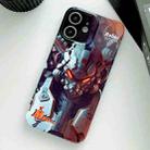 For iPhone 11 Painted Pattern Precise Hole PC Phone Case(Orange Robot) - 1