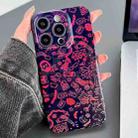 For iPhone 11 Pro Painted Pattern Precise Hole PC Phone Case(Black Red Graffiti) - 1