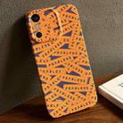 For iPhone X / XS Painted Pattern Precise Hole PC Phone Case(Orange Label) - 1