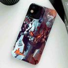 For iPhone X / XS Painted Pattern Precise Hole PC Phone Case(Orange Robot) - 1