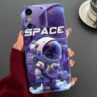 For iPhone X / XS Painted Pattern Precise Hole PC Phone Case(Purple Astronaut) - 1
