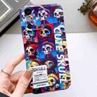 For iPhone X / XS Painted Pattern Precise Hole PC Phone Case(Cute Skull) - 1