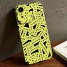For iPhone XR Painted Pattern Precise Hole PC Phone Case(Green Label) - 1