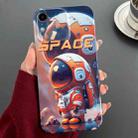 For iPhone XR Painted Pattern Precise Hole PC Phone Case(Orange Astronaut) - 1