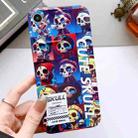For iPhone XR Painted Pattern Precise Hole PC Phone Case(Cute Skull) - 1