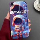 For iPhone XS Max Painted Pattern Precise Hole PC Phone Case(Orange White Astronaut) - 1