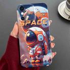 For iPhone XS Max Painted Pattern Precise Hole PC Phone Case(Orange Astronaut) - 1