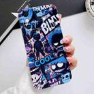 For iPhone XS Max Painted Pattern Precise Hole PC Phone Case(Purple Comics) - 1