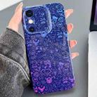 For iPhone XS Max Painted Pattern Precise Hole PC Phone Case(Blue Purple Graffiti) - 1