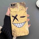 For iPhone 8 Plus / 7 Plus Painted Pattern Precise Hole PC Phone Case(Yellow Background Smiling) - 1