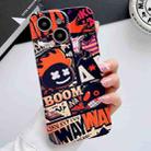 For iPhone 15 Painted Pattern Precise Hole PC Phone Case(Orange Comics) - 1