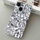 For iPhone 15 Painted Pattern Precise Hole PC Phone Case(Block Monster) - 1