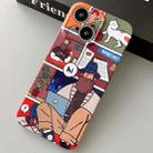 For iPhone 15 Plus Painted Pattern Precise Hole PC Phone Case(Holiday Uncle) - 1