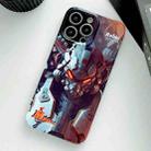 For iPhone 15 Pro Painted Pattern Precise Hole PC Phone Case(Orange Robot) - 1