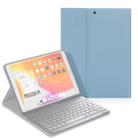 For iPad Air (2019) Electric Pressed Horizontal Flip Leather Case with Pen Slot & Holder without Keyboard(Light Blue) - 1
