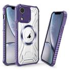 For iPhone XR CD Texture Magsafe Phone Case(Dark Purple) - 1