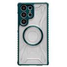 For Samsung Galaxy S23 Ultra 5G CD Texture Magsafe Phone Case(Dark Green) - 1