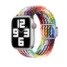 For Apple Watch Series 8 45mm Nylon Loop Magnetic Buckle Watch Band(Official Rainbow) - 1