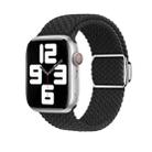 For Apple Watch SE 44mm Nylon Loop Magnetic Buckle Watch Band(Black) - 1