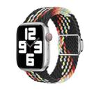 For Apple Watch Series 10 46mm Nylon Loop Magnetic Buckle Watch Band(Black Rainbow) - 1