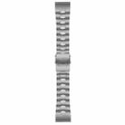 For Garmin Fenix 7 Pro 47mm Titanium Alloy Quick Release Watch Band(Titanium Gray) - 1