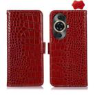 For Huawei Nova 11 Pro / 11 Ultra Crocodile Top Layer Cowhide Leather Phone Case(Red) - 1