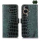 For Huawei Nova 11 Pro / 11 Ultra Crocodile Top Layer Cowhide Leather Phone Case(Green) - 1