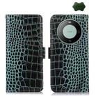For Huawei Mate 60 Crocodile Top Layer Cowhide Leather Phone Case(Green) - 1
