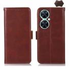 For Huawei Nova 11i / Enjoy 60 Pro Crazy Horse Top Layer Cowhide Leather Phone Case(Brown) - 1