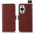For Huawei Nova 11 Crazy Horse Top Layer Cowhide Leather Phone Case(Brown) - 1