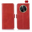 For Huawei Nova Y91 4G / Enjoy 60X Crazy Horse Top Layer Cowhide Leather Phone Case(Red) - 1