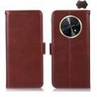 For Huawei Nova Y91 4G / Enjoy 60X Crazy Horse Top Layer Cowhide Leather Phone Case(Brown) - 1