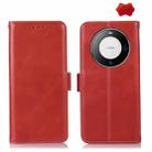For Huawei Mate 60 Pro Crazy Horse Top Layer Cowhide Leather Phone Case(Red) - 1